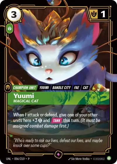 Yuumi, Magical Cat - UNL-056-p - Promotional Cards - Riftbound card